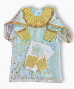 JALABIYA SIRWAL AND FEYOONKA SET. - PASTEL GREEN, 3-6 months